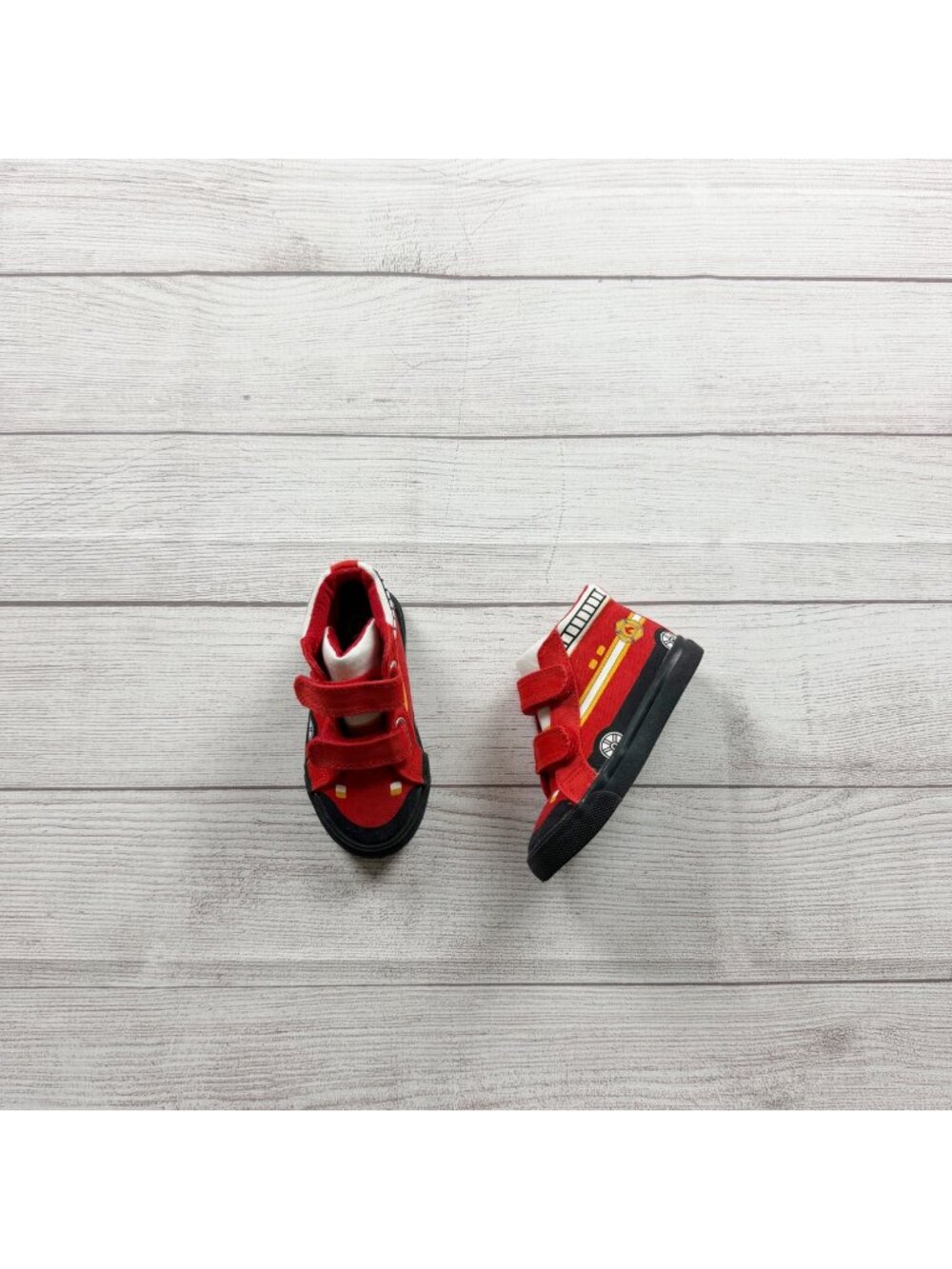 Cat & Jack Toddler Fire Truck High-Top Sneakers Red Black Durable 7 - Picture 1 of 6